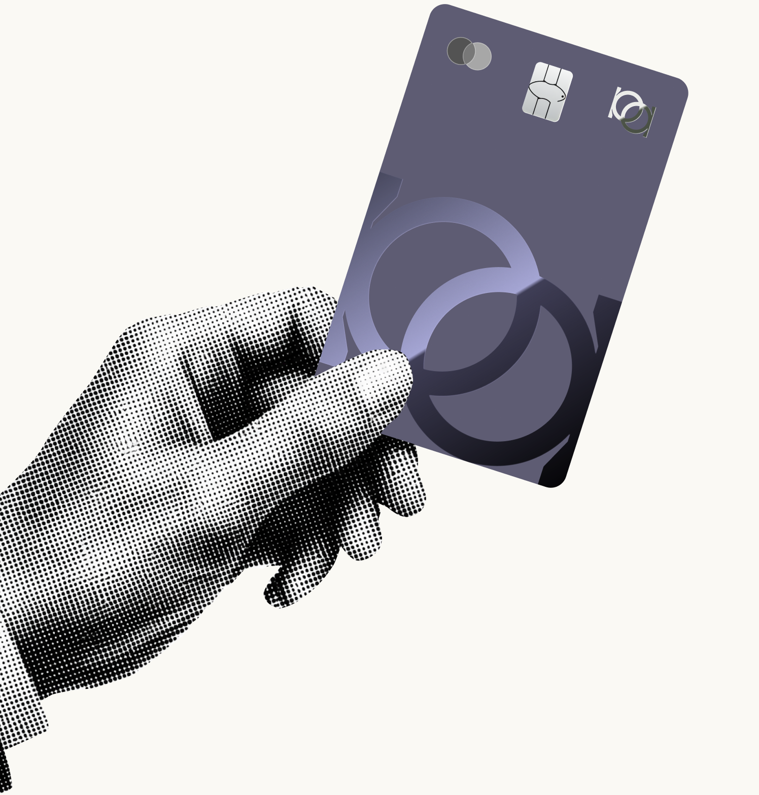 A hand presenting a Platiniq business card
