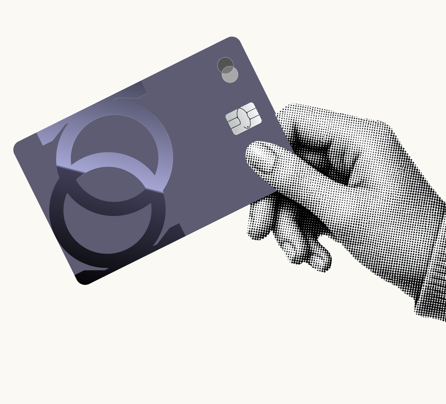 A hand holding a Platiniq card