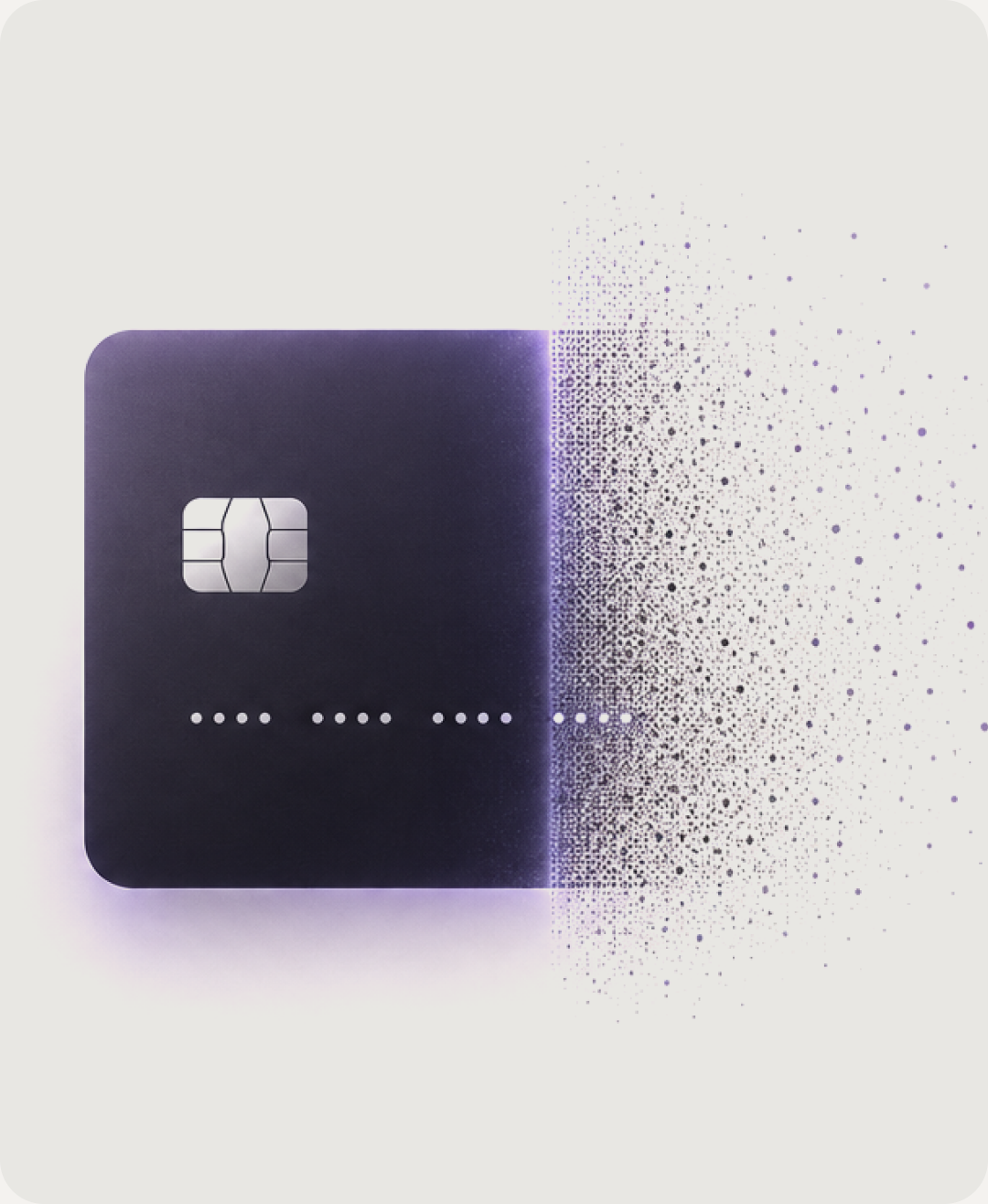 A virtual card dissolving after a single payment
